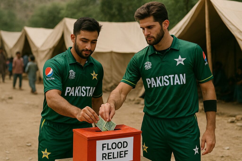Shaheen Afridi, Salman Agha Donate Earnings to Flood Victims