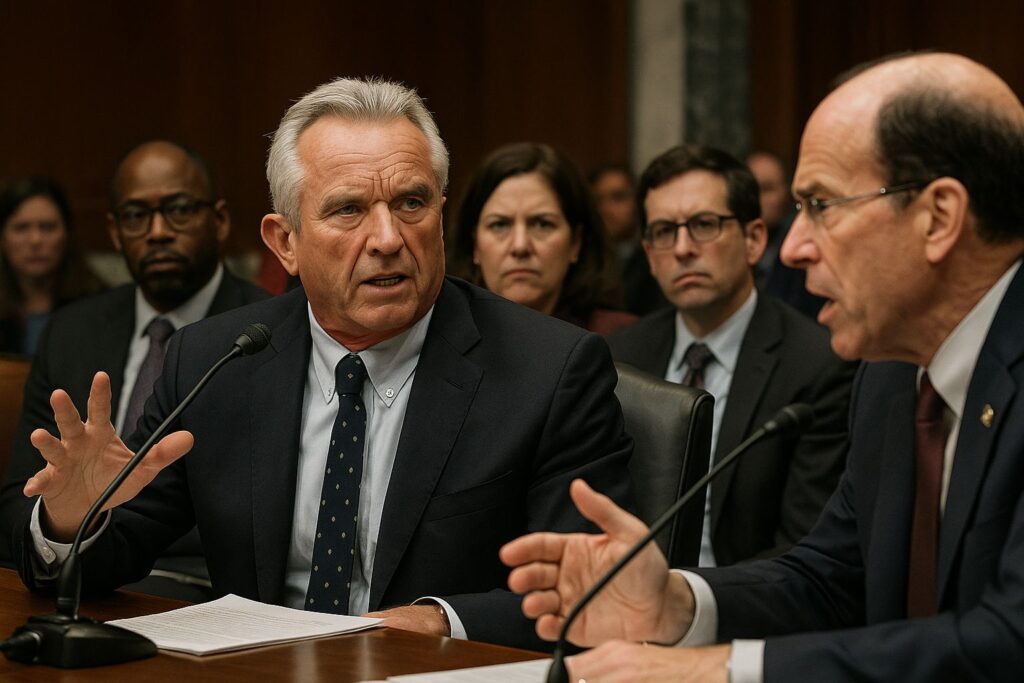 RFK Jr defending vaccine policies during contentious Senate hearing