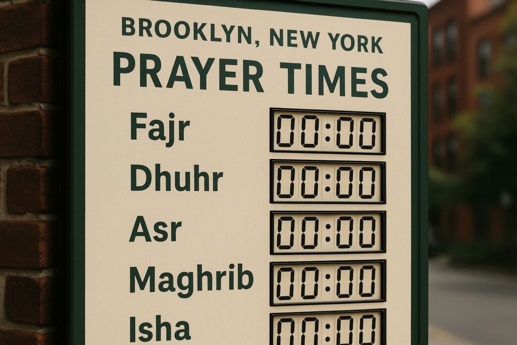 Brooklyn New York prayer times